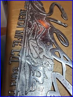 Vintage Siesta Metal Emblem Trailer Sign