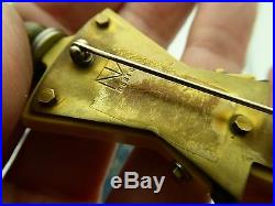 Vintage Signed Thomas Mann Design Mixed Metal Bakelite Modernist Body Pin Brooch