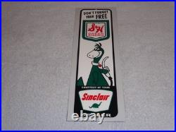 Vintage Sinclair Gasoline And S & H Green Stamps 15 Metal Gas & Oil Sign W Dino
