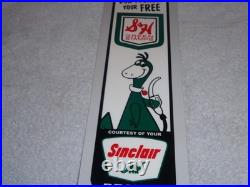 Vintage Sinclair Gasoline And S & H Green Stamps 15 Metal Gas & Oil Sign W Dino
