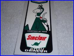 Vintage Sinclair Gasoline And S & H Green Stamps 15 Metal Gas & Oil Sign W Dino