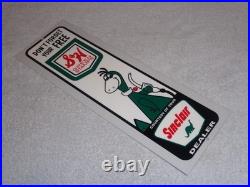Vintage Sinclair Gasoline And S & H Green Stamps 15 Metal Gas & Oil Sign W Dino