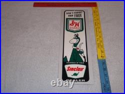 Vintage Sinclair Gasoline And S & H Green Stamps 15 Metal Gas & Oil Sign W Dino