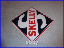 Vintage Skelly Gasoline S 9.5 Porcelain Metal Gas & Oil Sign! Pump Plate Deal