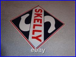 Vintage Skelly Gasoline S 9.5 Porcelain Metal Gas & Oil Sign! Pump Plate Deal