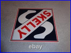 Vintage Skelly Gasoline S 9.5 Porcelain Metal Gas & Oil Sign! Pump Plate Deal