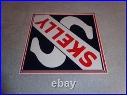 Vintage Skelly Gasoline S 9.5 Porcelain Metal Gas & Oil Sign! Pump Plate Deal