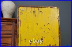 Vintage Slow Children At Play Embossed Steel Metal Road Street Sign 24 Heavy
