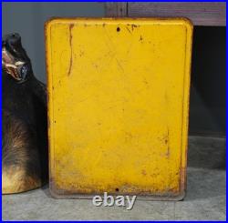 Vintage Slow Children At Play Embossed Steel Metal Road Street Sign 24 Heavy