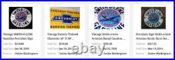 Vintage Smith-o-lene Aviation? Airplane Gasoline 11 3/4 Porcelain Metal Sign
