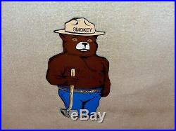 Vintage Smokey The Bear Us Forest Fire Prevention! 12 Metal Gasoline & Oil Sign