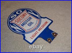 Vintage Socony Standard Oil Company O New York 10 Porcelain Metal Gasoline Sign