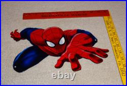 Vintage Spiderman Movie Tv Show Die-cut Flying Spider Man 12 Metal Gas Oil Sign