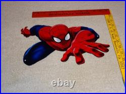 Vintage Spiderman Movie Tv Show Die-cut Flying Spider Man 12 Metal Gas Oil Sign Vintage Spiderman Movie Tv Show Die-cut Flying Spider Man 12 Metal Gas Oil Sign