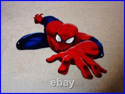 Vintage Spiderman Movie Tv Show Die-cut Flying Spider Man 12 Metal Gas Oil Sign