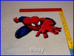 Vintage Spiderman Movie Tv Show Die-cut Flying Spider Man 12 Metal Gas Oil Sign