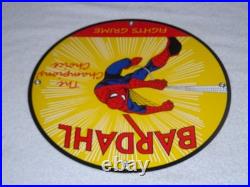 Vintage Spiderman Tv Show & Bardahl Gasoline Movie 12 Porcelain Metal Oil Sign