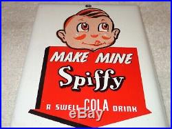 Vintage Spiffy A Swell Cola Drink 7 Porcelain Metal Soda Pop Coca Gas Oil Sign