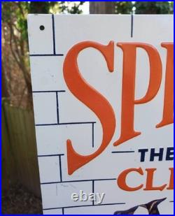 Vintage Spik N Span All Purpose Cleanser Sign AAA Sign Co Tin Sign