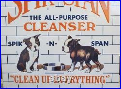Vintage Spik N Span All Purpose Cleanser Sign AAA Sign Co Tin Sign