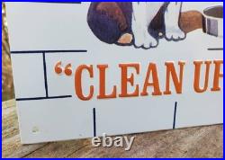 Vintage Spik N Span All Purpose Cleanser Sign AAA Sign Co Tin Sign