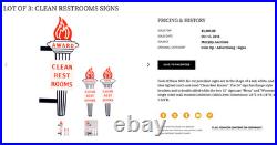 Vintage Standard Gasoline Torch Clean Restroom 2' Huge Metal Award Bathroom Sign