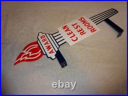 Vintage Standard Gasoline Torch Clean Restroom 2' Huge Metal Award Bathroom Sign