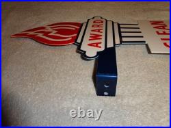 Vintage Standard Gasoline Torch Clean Restroom 2' Huge Metal Award Bathroom Sign