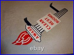 Vintage Standard Gasoline Torch Clean Restroom Huge 2' Metal Award Bathroom Sign