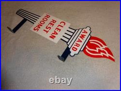 Vintage Standard Gasoline Torch Clean Restroom Huge 2' Metal Award Bathroom Sign