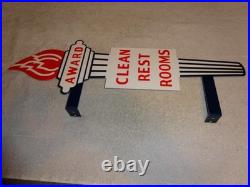 Vintage Standard Gasoline Torch Clean Restroom Huge 2' Metal Award Bathroom Sign