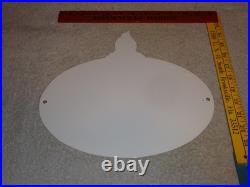 Vintage Standard Gasoline Torch & Flame 12 Porcelain Metal Gas Station Oil Sign