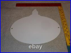 Vintage Standard Gasoline Torch & Flame 12 Porcelain Metal Gas Station Oil Sign