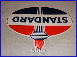 Vintage Standard Gasoline Torch & Flame 18 Porcelain Metal Gas Station Oil Sign