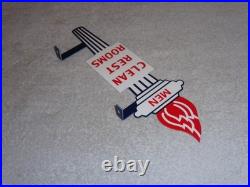 Vintage Standard Gasoline Torch Men Die-cut Restroom 13 Metal Oil Bathroom Sign