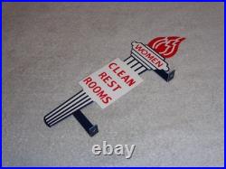Vintage Standard Gasoline Torch Woman Restroom 13 Metal Gas & Oil Bathroom Sign