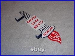 Vintage Standard Gasoline Torch Woman Restroom 13 Metal Gas & Oil Bathroom Sign