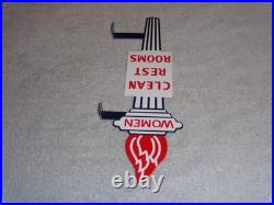 Vintage Standard Gasoline Torch Woman Restroom 13 Metal Gas & Oil Bathroom Sign