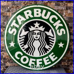 Vintage Starbucks Coffee Heavy Metal Sign XXL 29.9 (76cm)