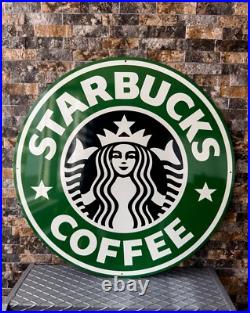 Vintage Starbucks Coffee Heavy Metal Sign XXL 29.9 (76cm)