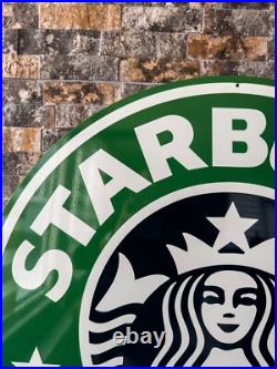 Vintage Starbucks Coffee Heavy Metal Sign XXL 29.9 (76cm)