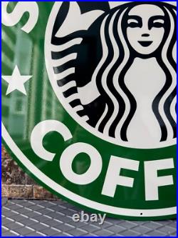 Vintage Starbucks Coffee Heavy Metal Sign XXL 29.9 (76cm)