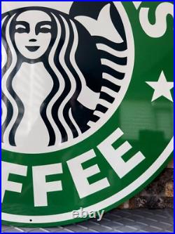 Vintage Starbucks Coffee Heavy Metal Sign XXL 29.9 (76cm)