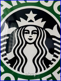 Vintage Starbucks Coffee Heavy Metal Sign XXL 29.9 (76cm)