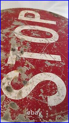 Vintage Stop & Slow Sign Traffic Sign Wall Hanging Art Rustic Industrial