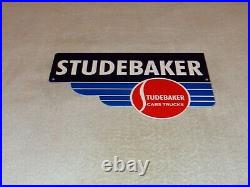 Vintage Studebaker Cars & Trucks Die-cut 12 Metal Dealer Gasoline & Oil Sign