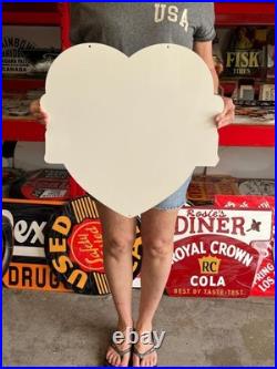 Vintage Style Metal Sign Carhart Overalls Heart NOT Porcelain 20x20 Made USA