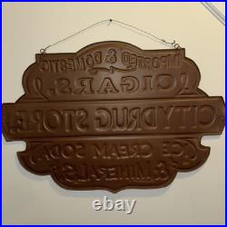 Vintage Style Metal Sign City Drug Store NOT Porcelain 39x26 Made in USA