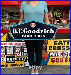 Vintage Style Metal Sign Goodrich Farm Tires NOT Porcelain 30x12 Made USA