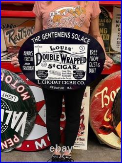 Vintage Style Metal Sign Louis Cigars NOT Porcelain 22x16 Made USA